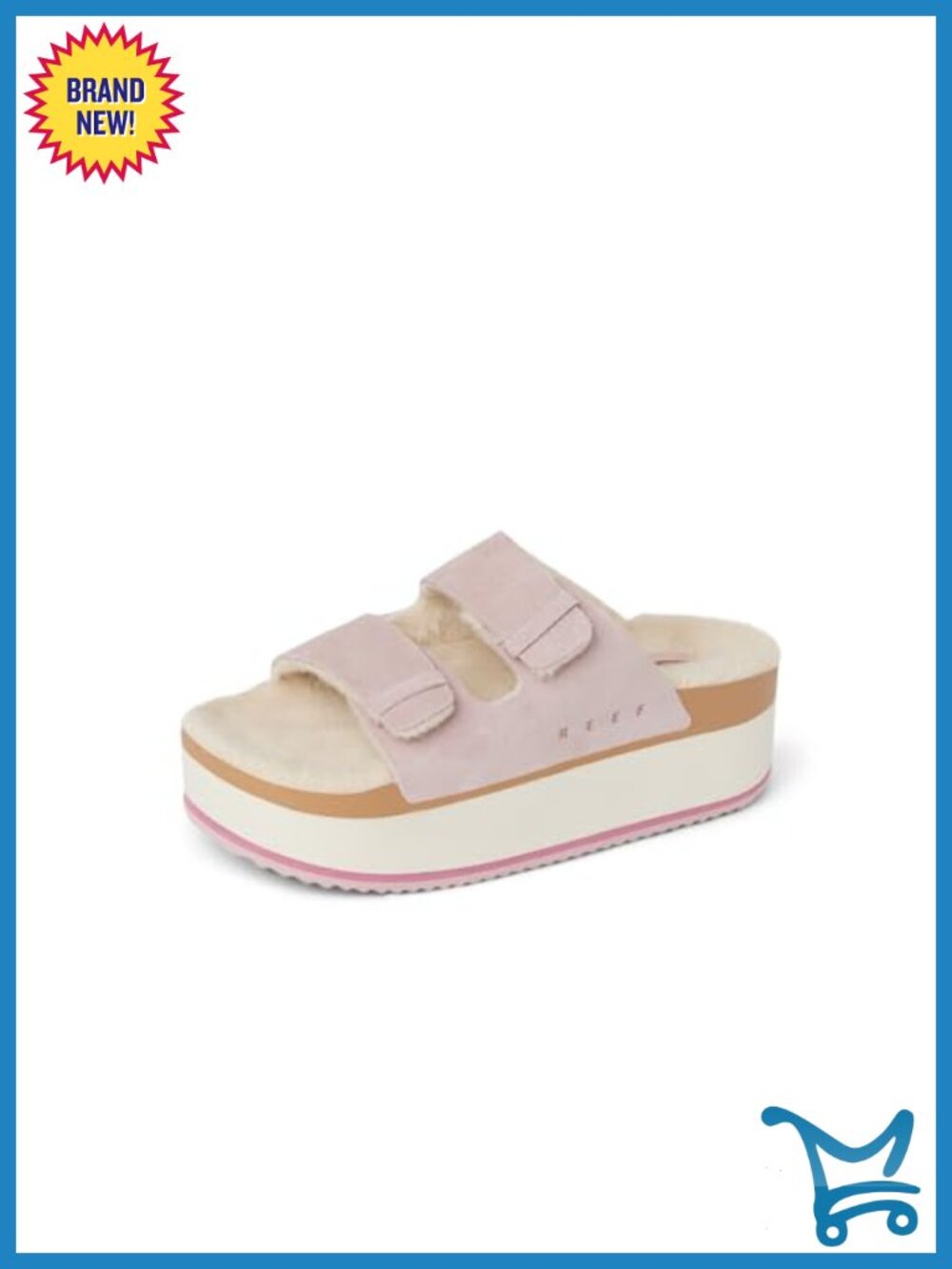 Premium Suede Platform Slides with Faux Shearling Liner